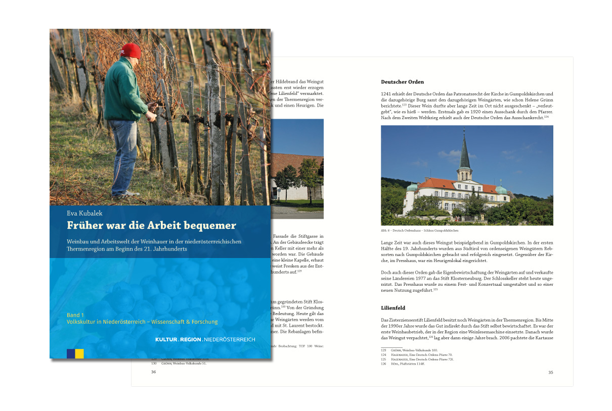 Editorial Design: Volkskultur in Niederösterreich - Früher war die Arbeit bequemer